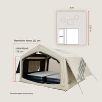VIBE aufblasbares Zelt Set 3,3x3m
