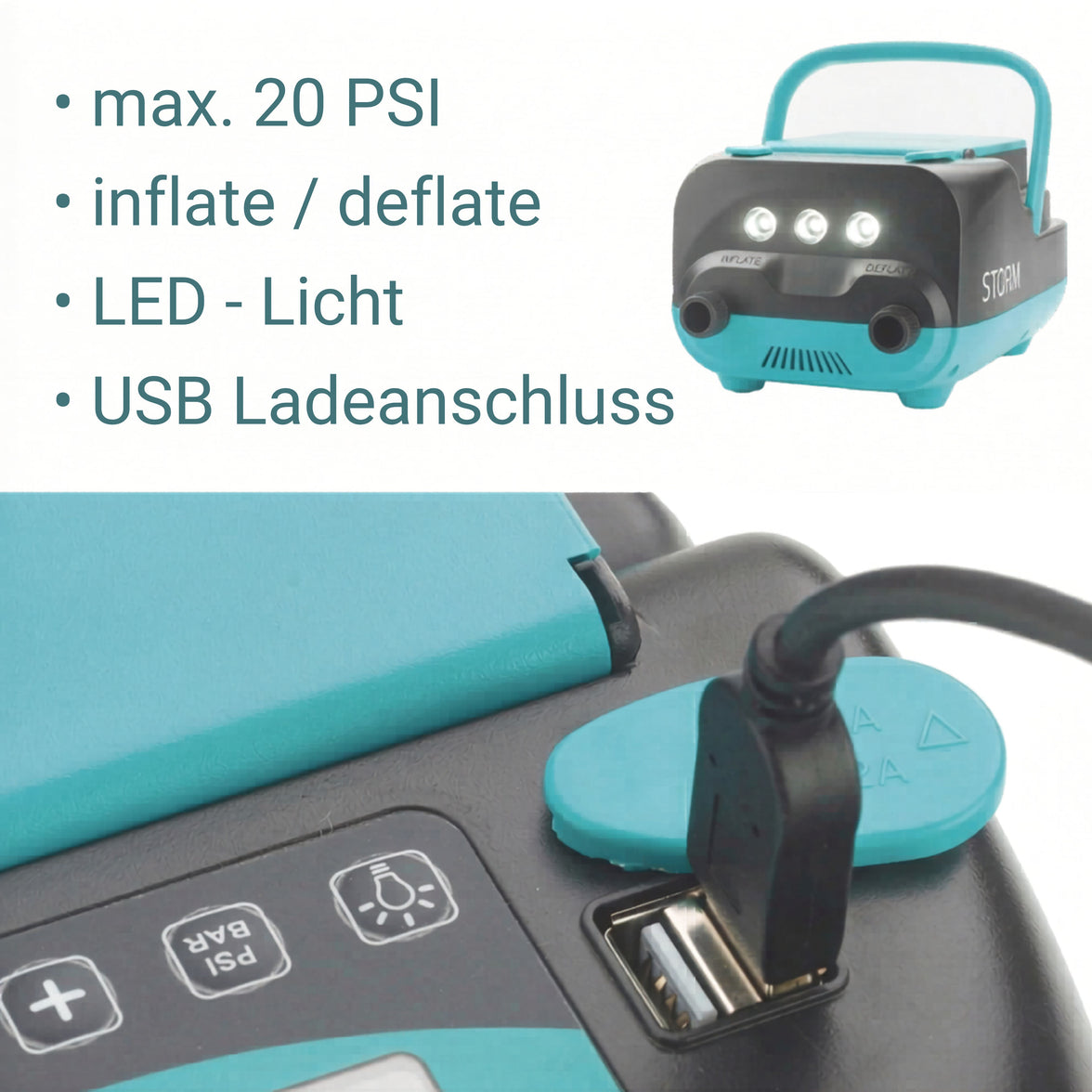 STORM Elektrische Luftpumpe mit Akku